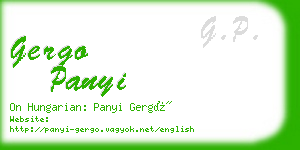 gergo panyi business card
